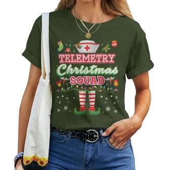 Telemetry Nurse Christmas Squad Gnomies Nurse Elf Suit Xmas Women T-shirt | Mazezy