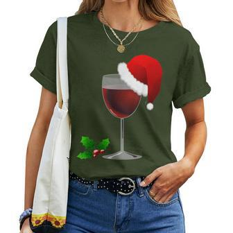 Wine For Christmas Wine For Parties Women T-shirt | Mazezy