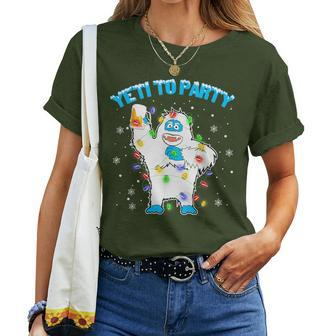 Yeti To Party Bigfoot Beer Drinking Xmas 2021 Women T-shirt - Thegiftio UK