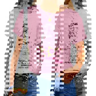 In October We Wear Pink Messy Bun Breast Cancer Awareness Women T-shirt | Mazezy