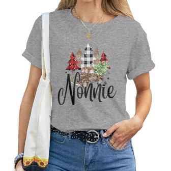 Blessed Nonnie Christmas Truck Grandma Women T-shirt | Mazezy