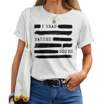 I Read Banned Books Banned Books Week Gift Librarian Teacher Women T-shirt Casual Daily Crewneck Short Sleeve Graphic Basic Unisex Tee
