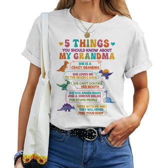 5 Things You Should Know About My Grandma Crazy Grandma Women T-shirt - Thegiftio UK