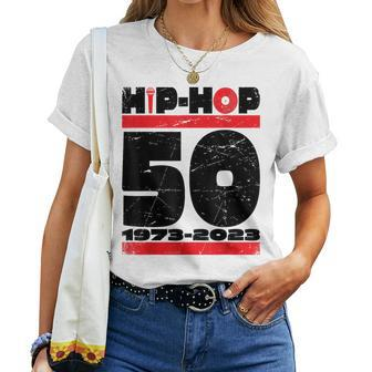 50Th Anniversary Of Hip Hop 50 Years Of Hip Hop Old Music Women T-shirt - Thegiftio UK
