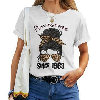 60 Year Old Awesome Since 1963 59Th Birthday Woman And Girl Women T-shirt - Seseable