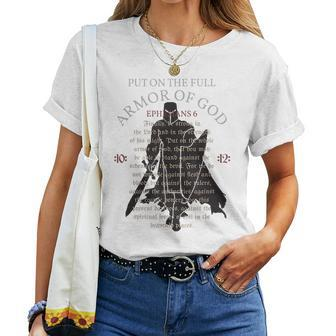 Armor Of God Christian Worship Bible Verse Women T-shirt - Seseable