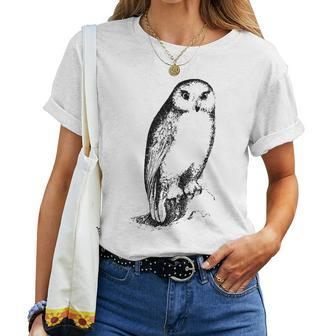 Barn Owl Tyto Alba Ornithology Bird Watching Lover Women T-shirt | Mazezy