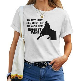 Barrel Racing Brother Cowgirl Love Horse Riding Racer Women T-shirt | Mazezy