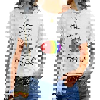 Bee Proud Lgbt Pocket T - Lesbian Gay Bi Trans Pride Women T-shirt | Mazezy