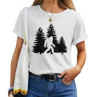 Bigfoot Forest Sasquatch Women T-shirt - Seseable