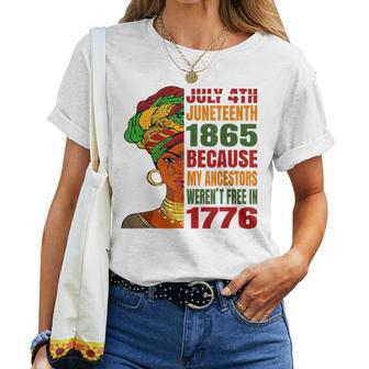 Black Queen Junenth 1865 Freedom African American Women T-shirt - Seseable