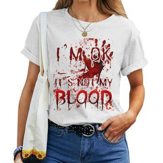 Bloody Halloween I'm Fine It's Not My Blood Kid Women T-shirt - Thegiftio UK
