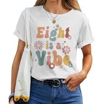 Boho Eight Is A Vibe Cute 8Th Birthday Girl Boy Women T-shirt - Seseable