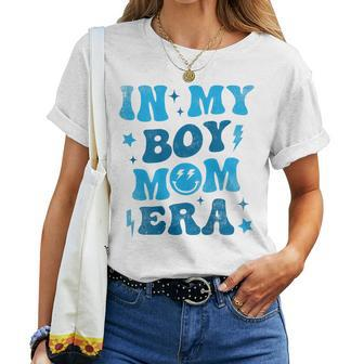 In My Boy Mom Era On Back Women T-shirt | Mazezy