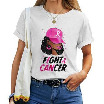 Breast Cancer African American Black Warrior Support Women T-shirt - Seseable