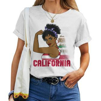California Flag Girl California Flag State Pride Women T-shirt | Mazezy