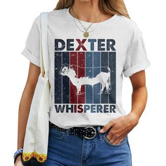 Cattle Dad Mom Cow Whisperer Farmer Breeder Dexter Women T-shirt | Mazezy