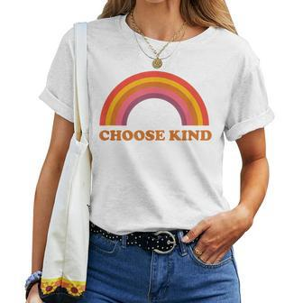 Choose Kind Retro Rainbow Choose Kind Women T-shirt | Mazezy DE