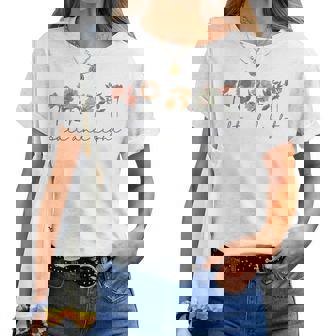 Christian Wildflower Boho Bible Scripture Religious Faith Faith Women T-shirt | Mazezy