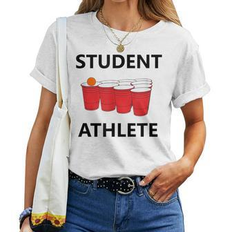 College Student Beer Party Drunk Drinking Alcohol Women T-shirt | Mazezy