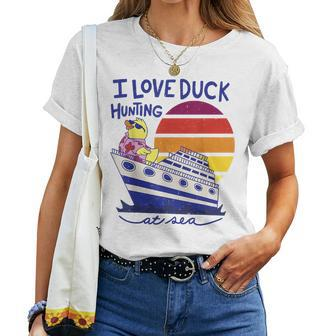 Cruise Ship Cruising Rubber Duck Passenger Cruiser Vacation Women T-shirt | Mazezy