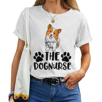 The Dog Nurse Corgi Women Love Doggy Doctor Women T-shirt | Mazezy