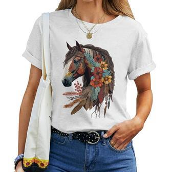 Equestrian Horse Girl Western Cowgirl Horseback Riding Theme Women T-shirt | Mazezy