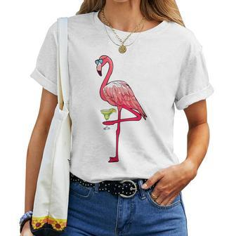 Flamingo & Margarita Summer Vibes Margarita Lover Women T-shirt | Mazezy