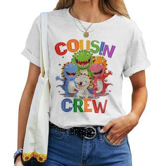 Funny Cousin Crew Grandma Dino Grandpa Saurus Camp T-Rex Women T-shirt - Seseable
