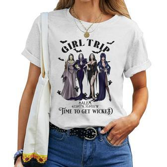 Salem Girls Trip Witch Time To Wicked Up Halloween Women T-shirt