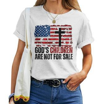 Gods Children Are Not For Sale Funny Women T-shirt Crewneck Short Sleeve Graphic - Monsterry DE