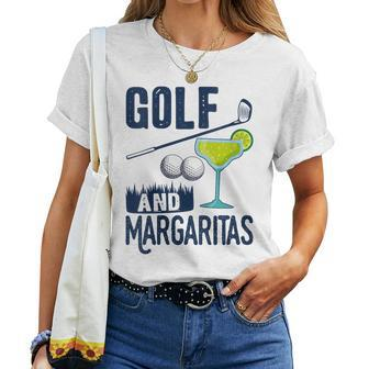 Golf Party Lovers Saying Golf And Margaritas Golfer Women T-shirt | Mazezy