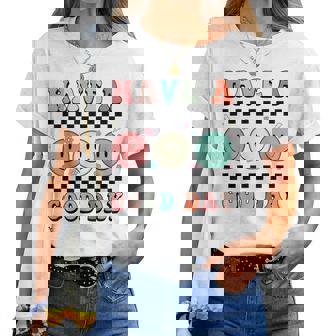 Have A Good Day Smile Face Flower Trendy Positive Women T-shirt - Thegiftio