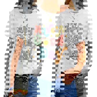 Have A Good Day Smile Face Flower Trendy Positive Women T-shirt - Thegiftio