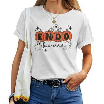 Halloween Endo Boo Crew Ghosts Pumpkin Endoscopy Nurse Women T-shirt - Monsterry DE