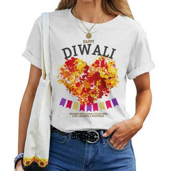 Happy Diwali Festival Outfit Idea For & Hindu Diwali Women T-shirt | Mazezy