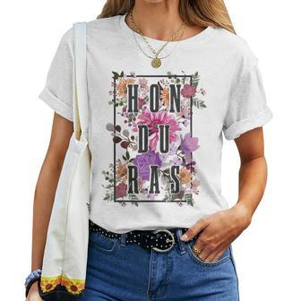 Honduras Vintage Flowers Floral Women T-shirt | Mazezy