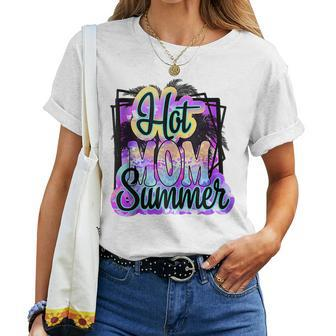 Hot Mom Love Summer Beach Family Vacation Matching Women T-shirt | Mazezy
