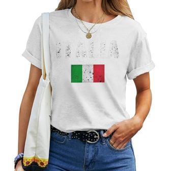 Italia Italy National Pride Soccer Suvenir Women T-shirt | Mazezy