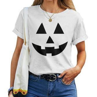 Jack O Lantern Pumpkin Face Halloween Costume Boys Girls Women T-shirt | Mazezy