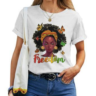 Junenth Outfit Freedom Women Girl Dress 19Th June Gifts Women T-shirt - Seseable