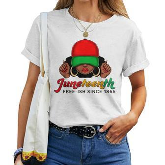 Junenth Women Celebrating Black Freedom Day 1865 Women T-shirt Crewneck Short Sleeve Graphic - Thegiftio UK