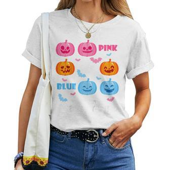 Kids Halloween Gender Reveal Your Sister Loves You Fall Theme For Sister Women T-shirt | Mazezy