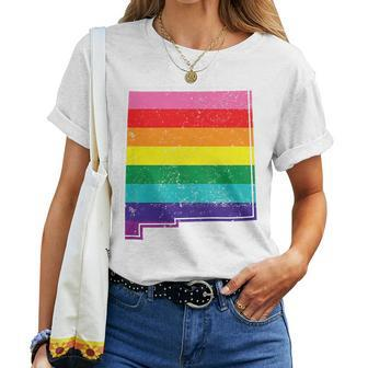 Kids Rainbow New Mexico Gay Pride Flag Women T-shirt | Mazezy