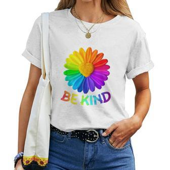 Be Kind Anti-Bullying Kindness Orange Unity Day Sunflower Women T-shirt - Seseable