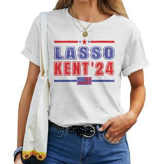Lasso Kent 24 Usa Flag Sports 4Th Of July Usa Women T-shirt Crewneck | Mazezy