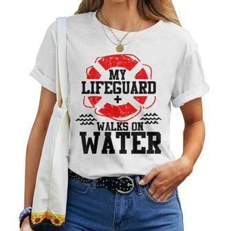 My Lifeguard Walks On Water Christian Christianity T Women T-shirt | Mazezy