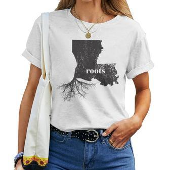 Louisiana Men Women Kids Roots State Home Grown Women T-shirt | Mazezy