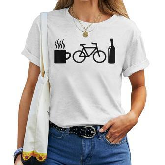 I Love Bikes And Beer Bicycle Cycling T Beer Women T-shirt | Mazezy