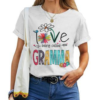 I Love Being Called Grandma Cute Daisy Flower Women T-shirt | Mazezy CA